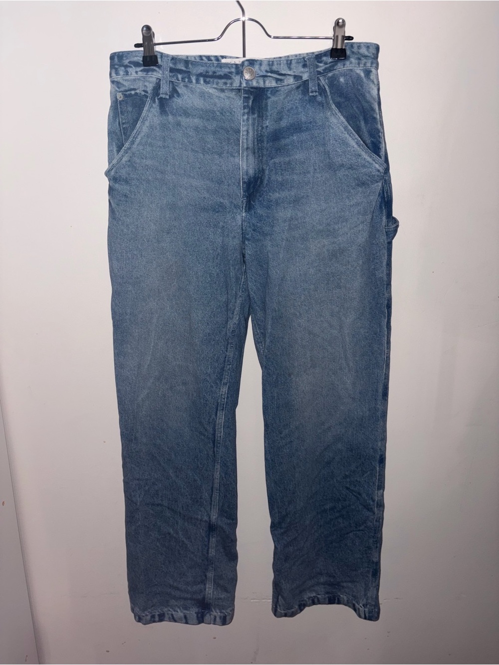 Rag & Bone Women’s Relaxed Carpenter Jeans in Light Blue Denim